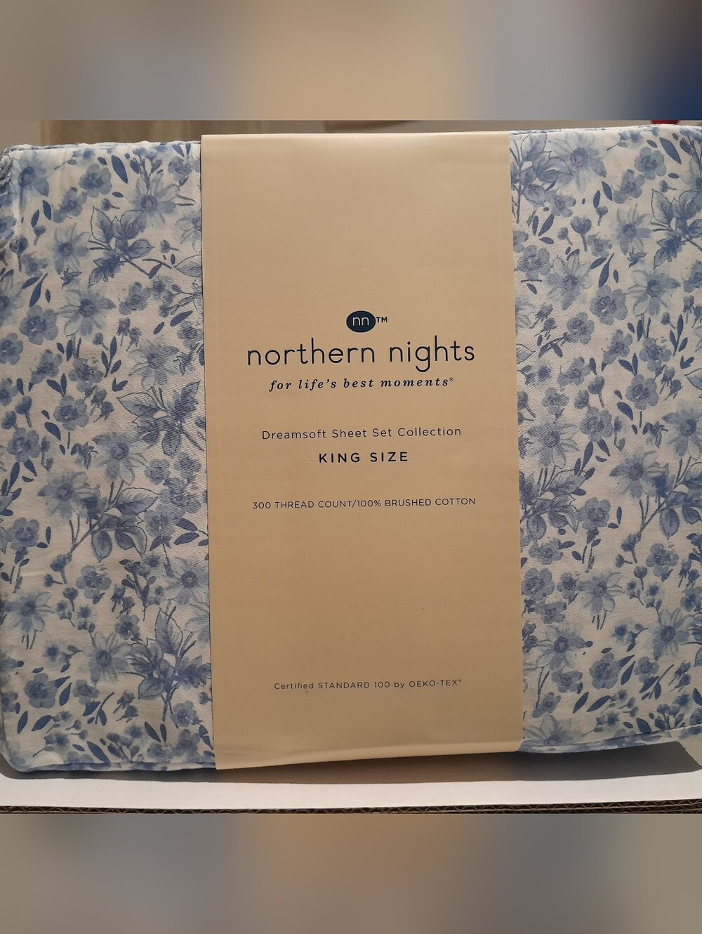 BRAND NEW NORTHERN NIGHTS 300 THREAD COUNT BRUSHED 100% COTTON KING SHEET SET - Picture 2 of 5